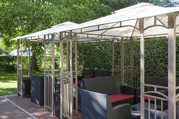 Outdoor banquet area