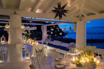 Outdoor banquet area