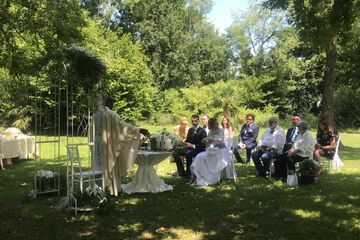 Outdoor banquet area