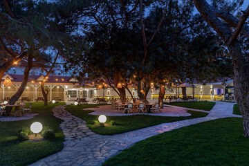 Outdoor banquet area
