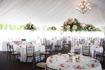 Outdoor wedding area