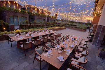 Outdoor banquet area