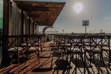 Outdoor banquet area