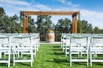 Outdoor wedding area