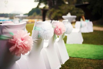 Outdoor wedding area