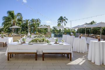 Outdoor banquet area