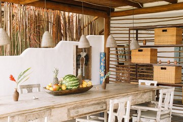 Outdoor banquet area