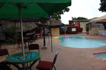 Outdoor banquet area