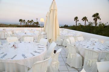 Outdoor banquet area