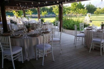 Outdoor banquet area