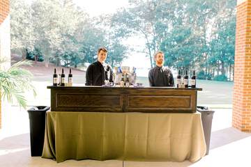 Outdoor wedding area