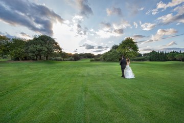 Outdoor wedding area