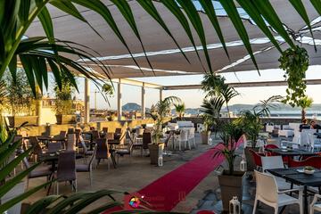 Outdoor wedding area
