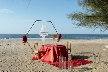 Outdoor banquet area