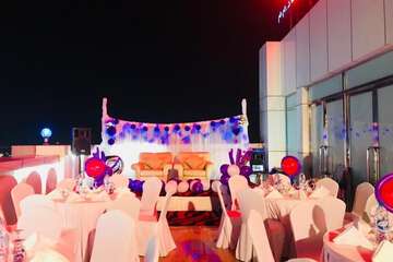Outdoor banquet area