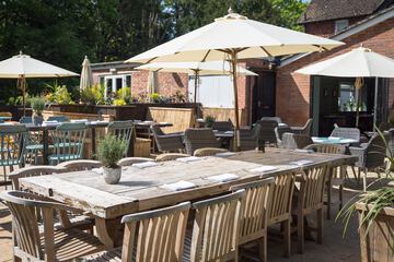 Outdoor banquet area