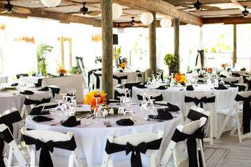 Outdoor banquet area