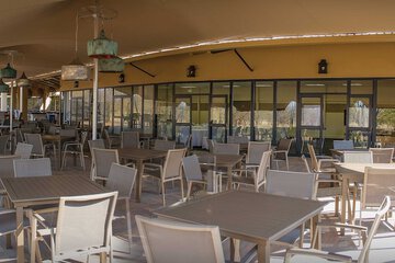 Outdoor banquet area
