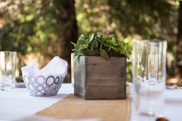 Outdoor banquet area