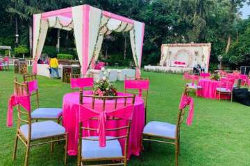 Outdoor banquet area