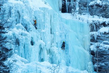 Outdoor rock climbing