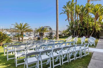 Outdoor wedding area