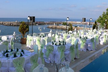 Outdoor wedding area