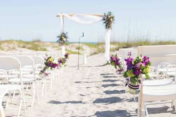 Outdoor wedding area