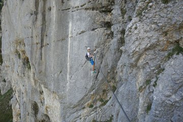 Outdoor rock climbing