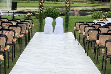 Outdoor banquet area