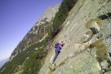 Outdoor rock climbing