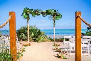 Outdoor wedding area