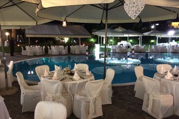 Outdoor wedding area
