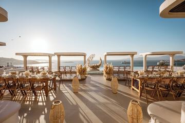 Outdoor wedding area