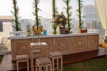 Outdoor wedding area