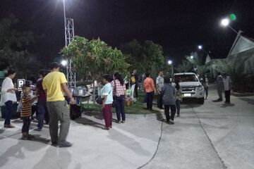 Outdoor banquet area