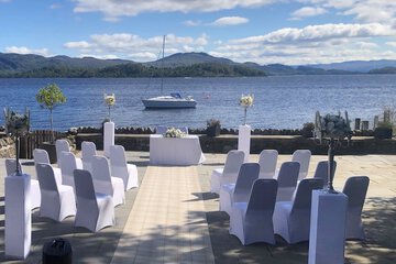 Outdoor wedding area