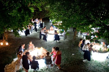 Outdoor wedding area