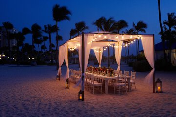 Outdoor wedding area