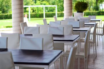 Outdoor banquet area