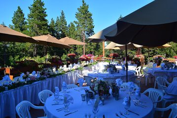 Outdoor wedding area