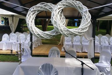 Outdoor wedding area