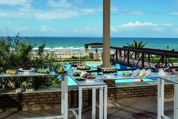 Outdoor banquet area