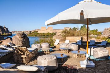 Outdoor banquet area