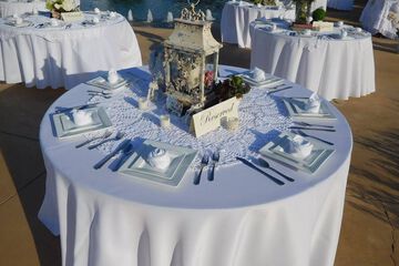 Outdoor wedding area