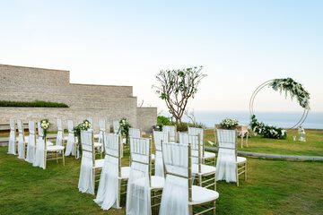 Outdoor wedding area