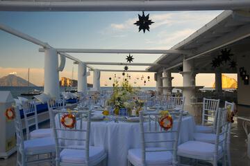 Outdoor banquet area