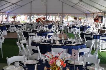 Outdoor banquet area