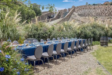Outdoor banquet area