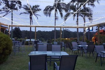 Outdoor banquet area